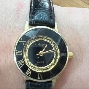 Black and Gold Quartz Watch